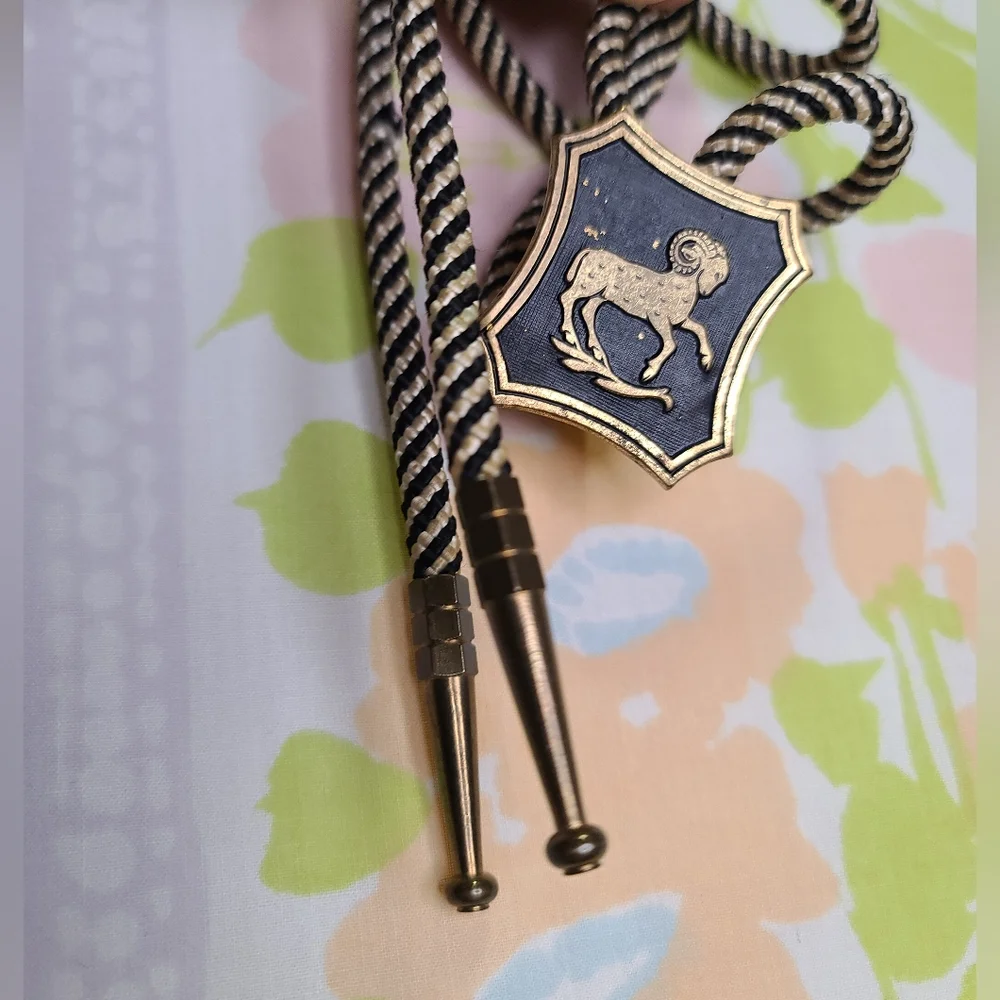 Vintage Aries Bolo Tie - Picture 2 of 6